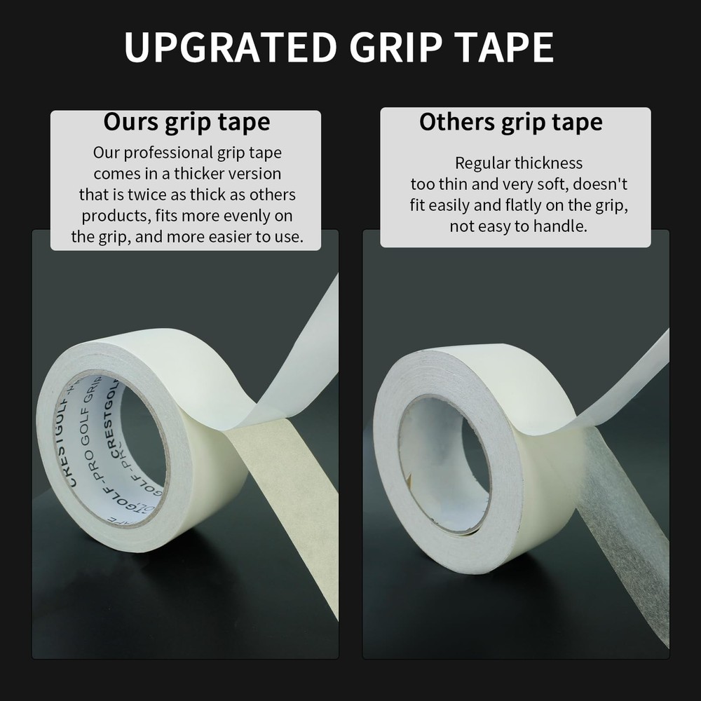 Golf Grip Tape Roll 2" x 18 Yards, Premium Solvent Activated Double Sided Adh...