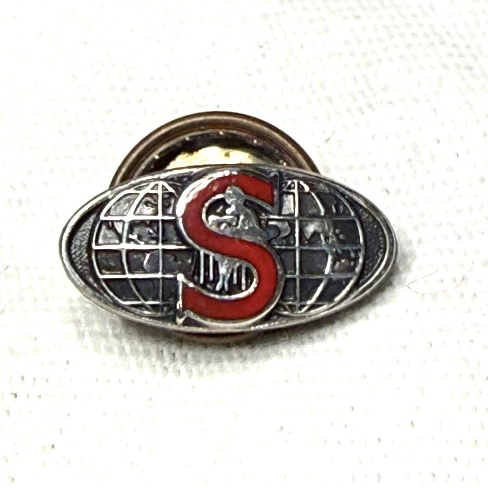 SINGER SEWING MACHINES “Red S” Globe Lapel Pin