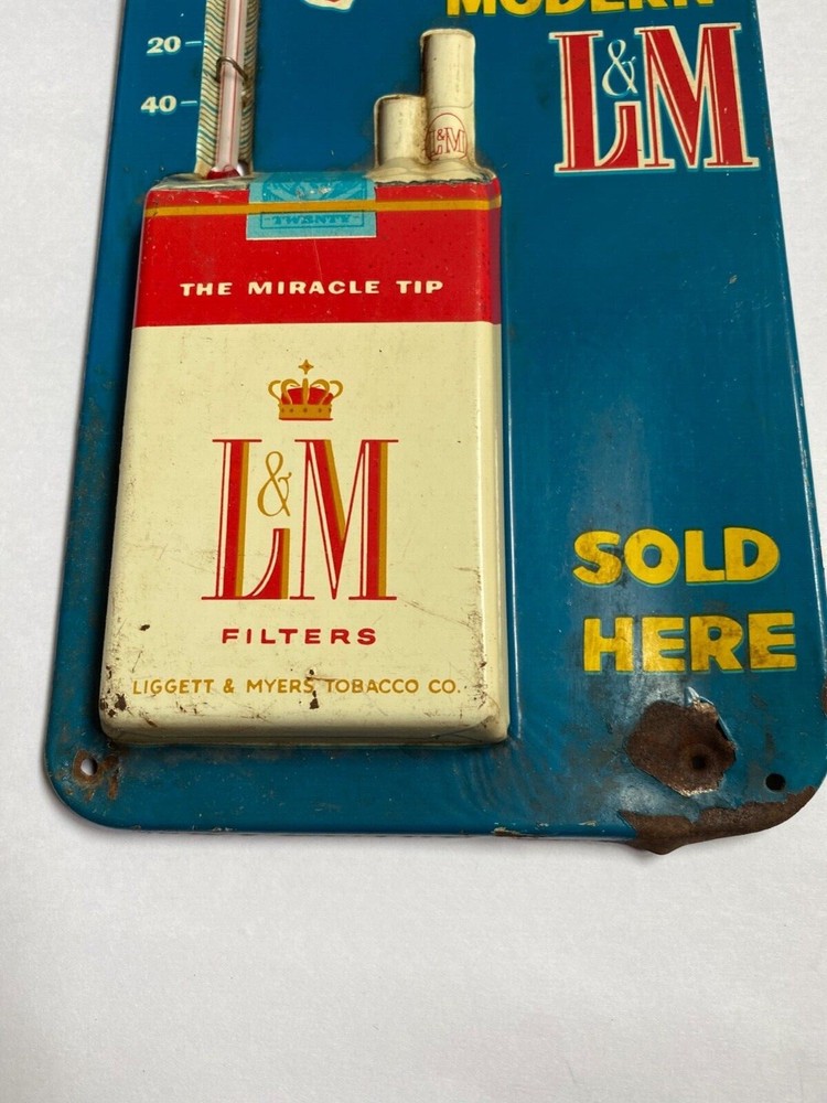 Vintage L&M Cigarette Thermometer