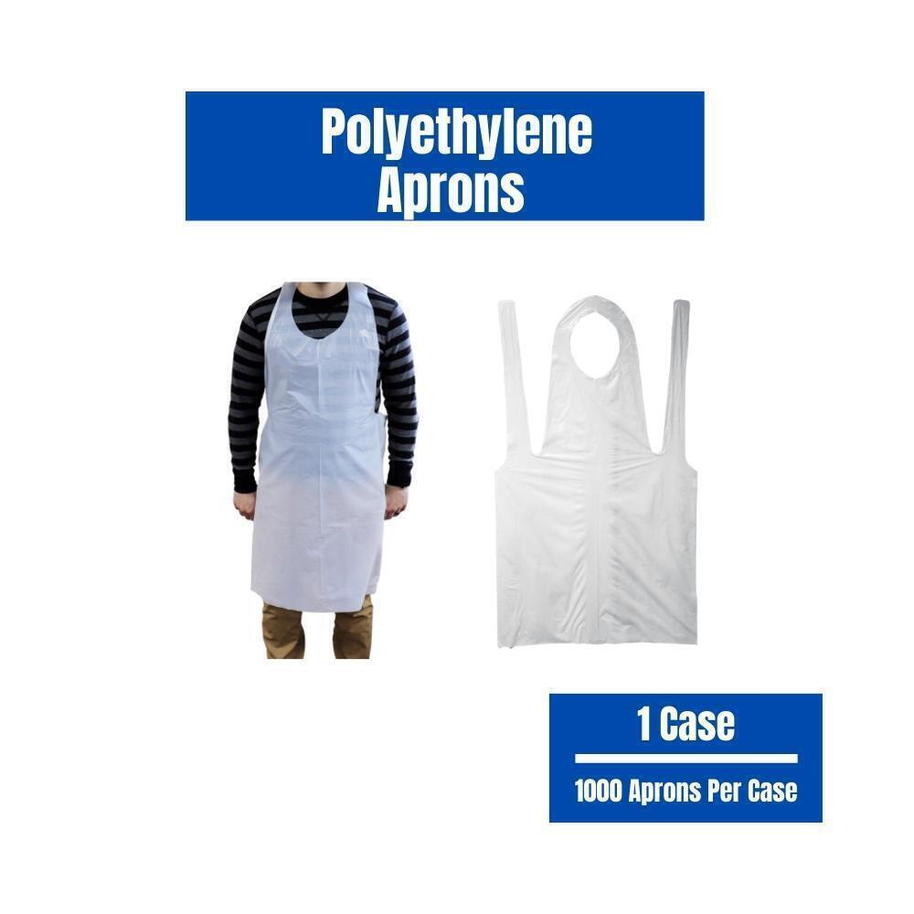 White Polyethylene Apron, Size: 28" x 46" - (1000 Pieces)