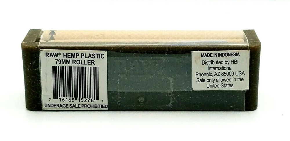 RAW Hemp Plastic Cigarette Rolling Machine 79MM Roller (4 Pack)