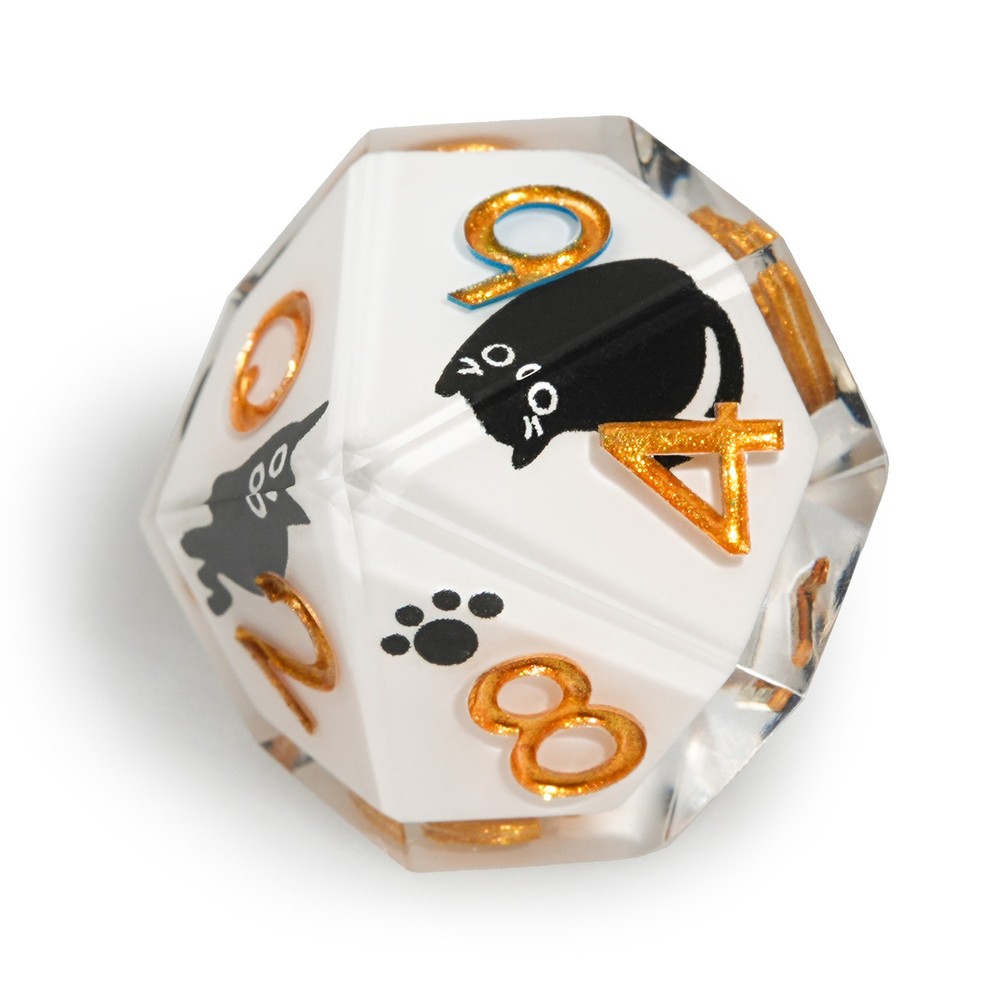7 DND Dice Set Cute Cat Pattern Polyhedral Dice for Dungeons & Dragons Tabletop