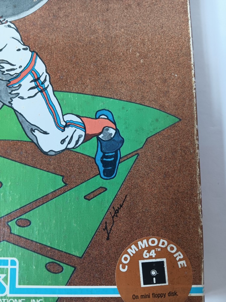 Computer Baseball Commodore 64 Mini Strategic Solutions Box Only - Damage, AS IS