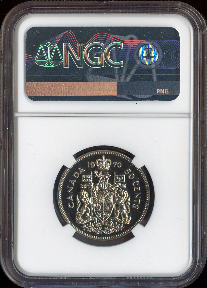 1970 Canada 50 Cents 50C NGC MS66 - Quality