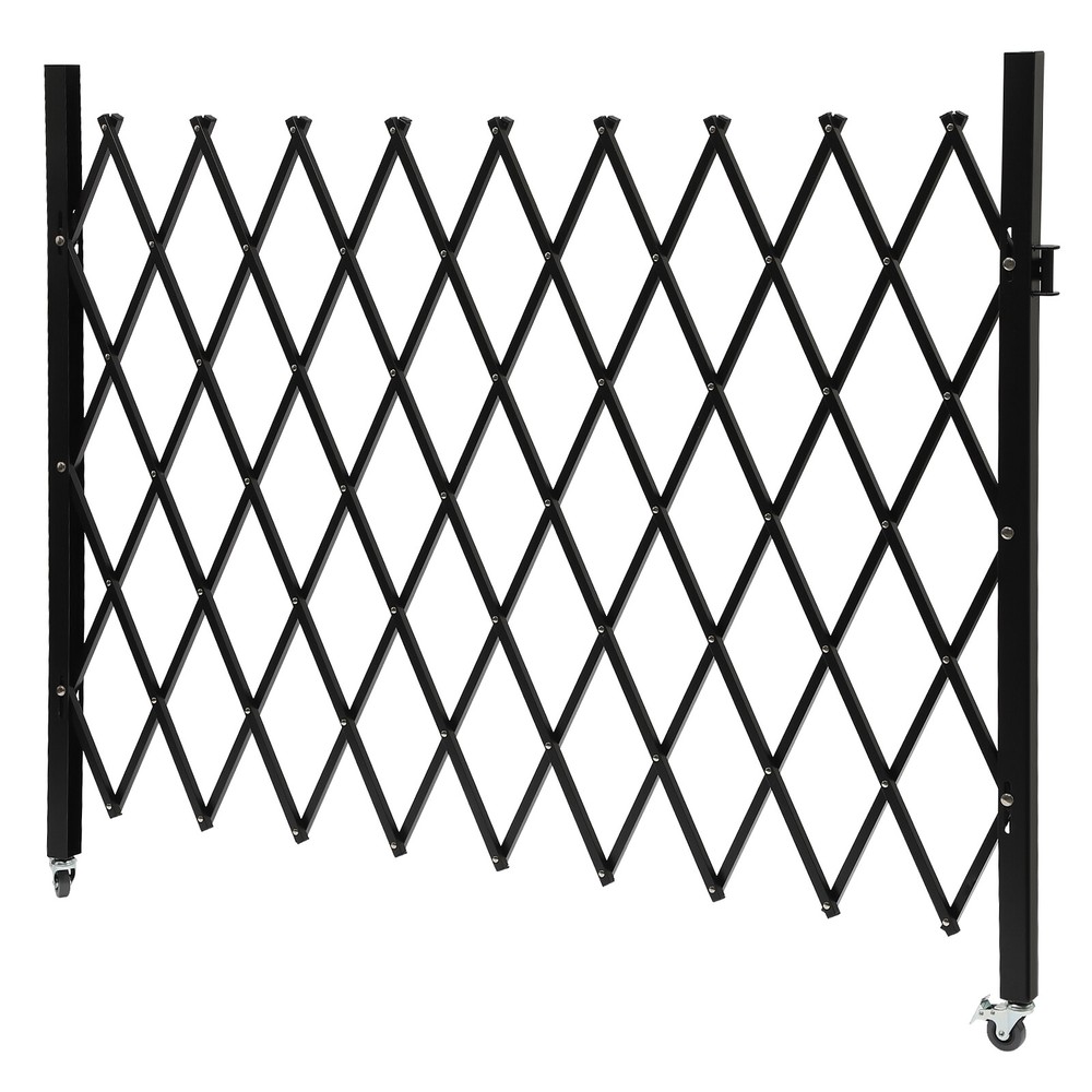 Expandable Folding Security Gate - Wall Mounted, 48" x 71" for Versatile Use