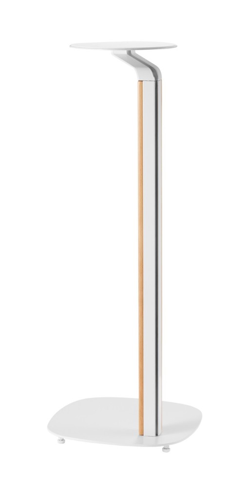 ynVISION Universal Wood Speaker Floor Stands | White | PAIR - 2 PACK