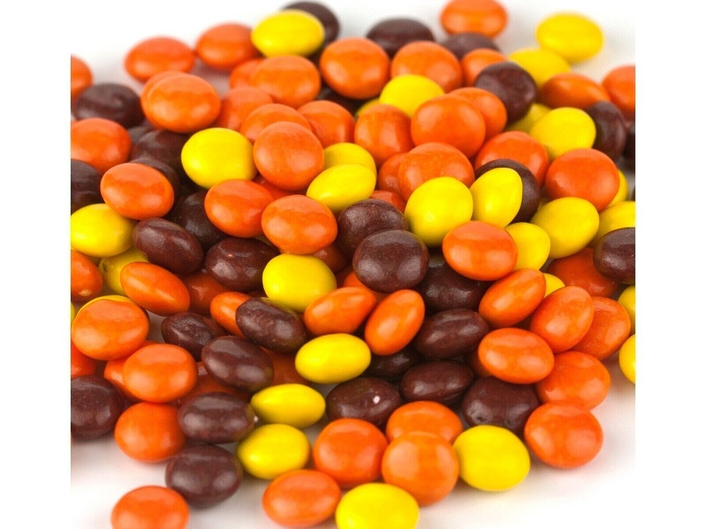 Hershe's Mini Reese's Pieces Bulk in a Resealable Bag