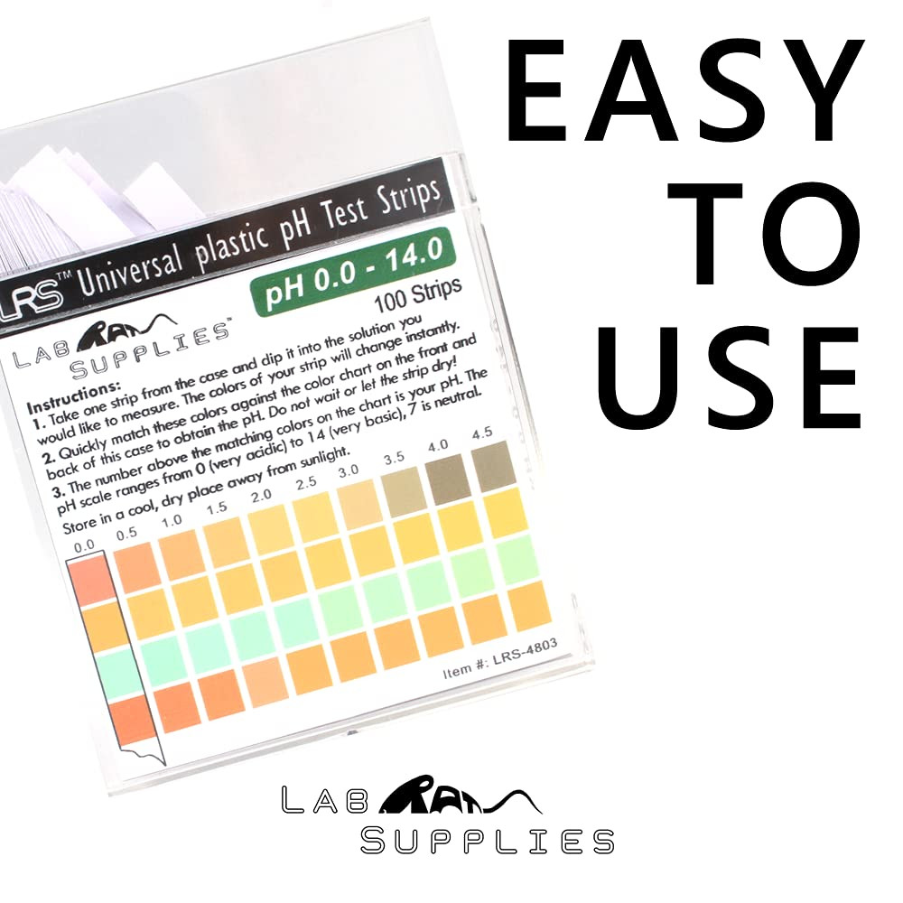 Plastic Ph Test Strips, Universal Application (Ph 0.0-14.0, 0.5 Ph Intervals), 1