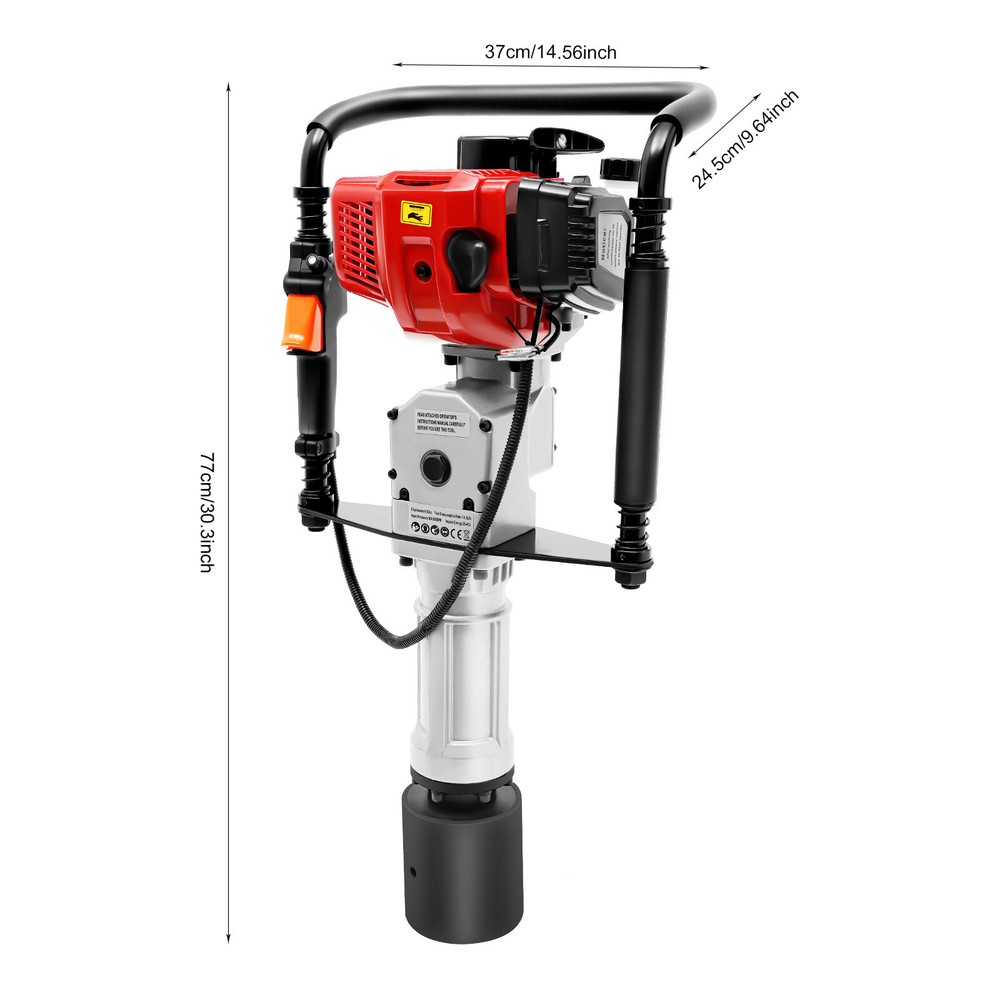52CC 2-Stroke Pile Driver Post Driver Garden Piling Machine Gasoline Powered