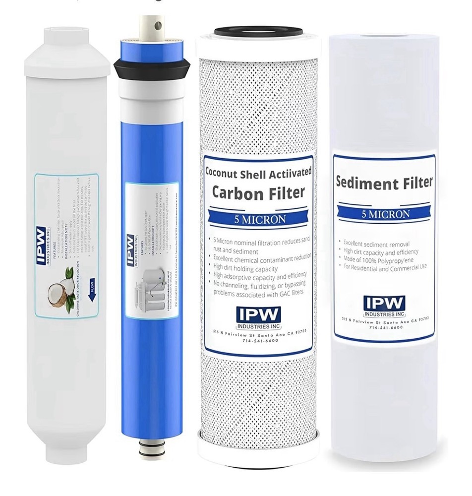 IPW Industries Universal 4-Stage Under Sink Reverse Osmosis Filters Kit Sealed