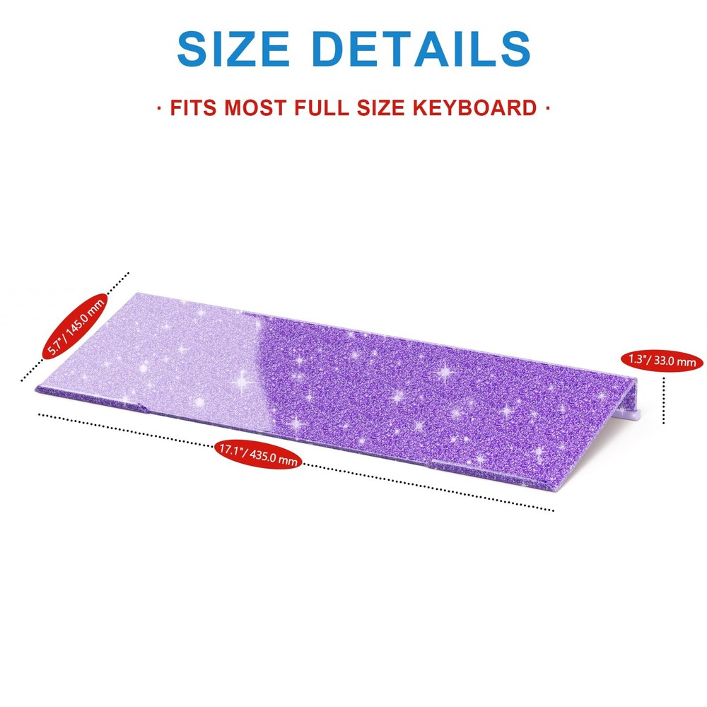 Comfortable Computer Keyboard Stand - Ergonomic Keyboard Riser Acrylic Tilted...