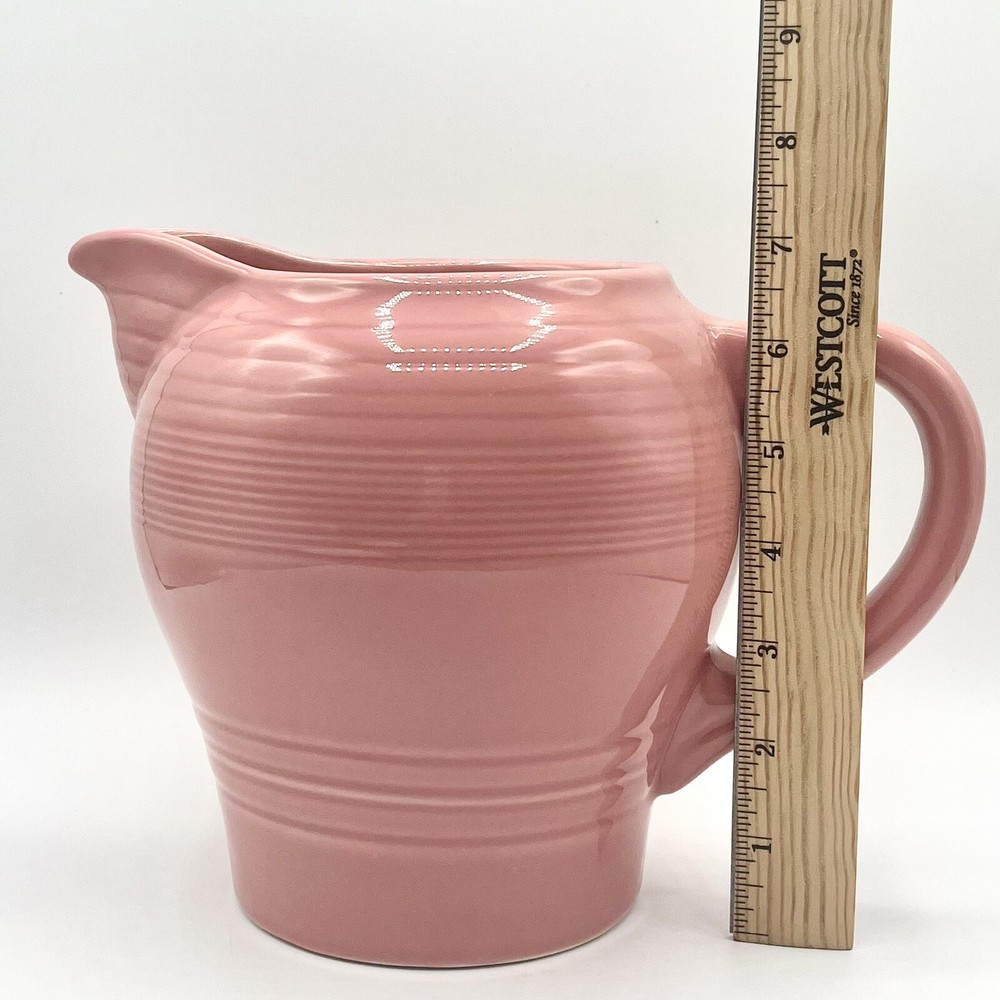Sonoma Ceramic 64 oz Ringed Pattern Beverage Pitcher Coral/Pink Home Goods