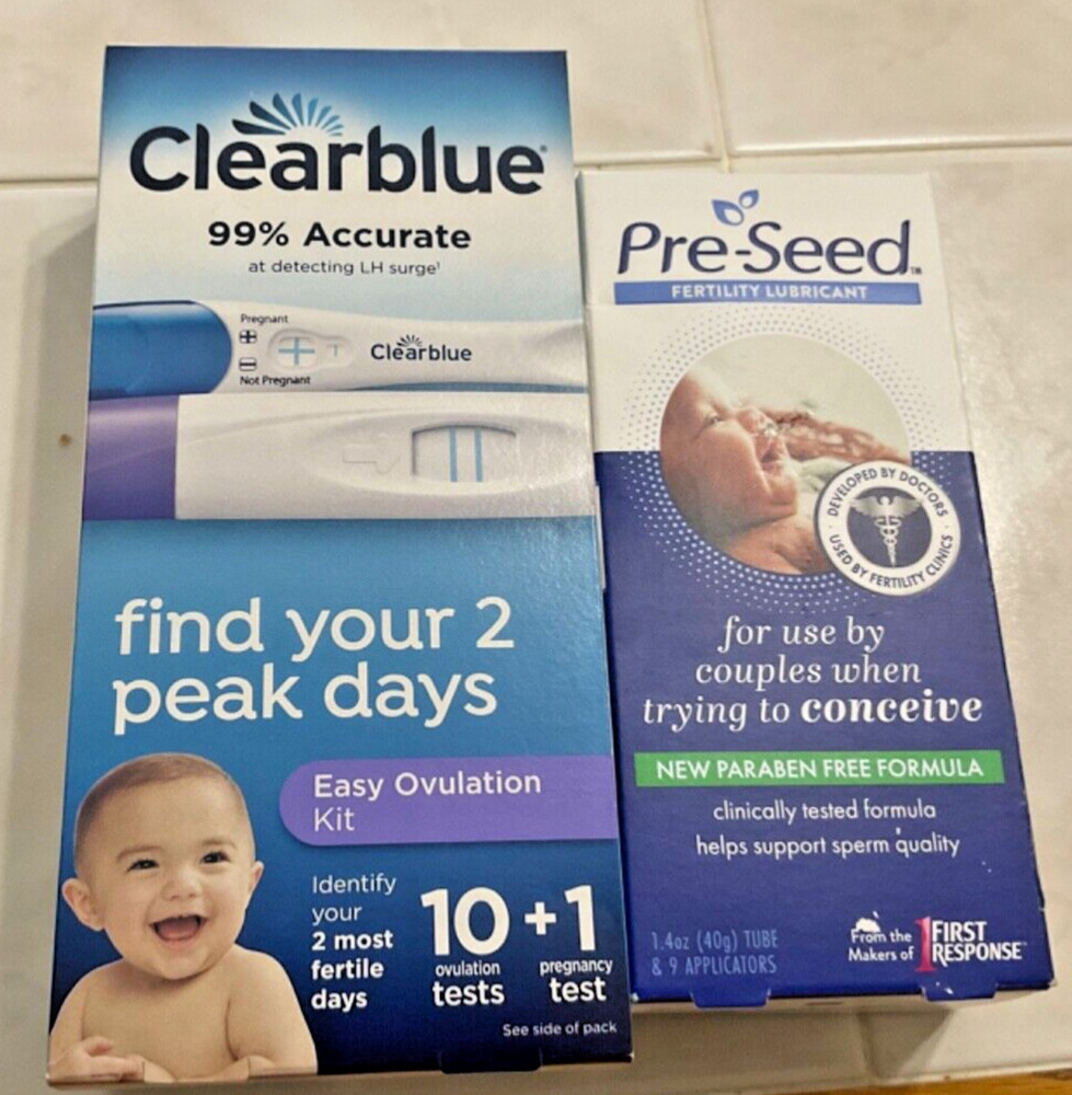 Clearblue Complete Starter Pregnancy Ovulation Kit - Blue + Free Pre-Seed Lube