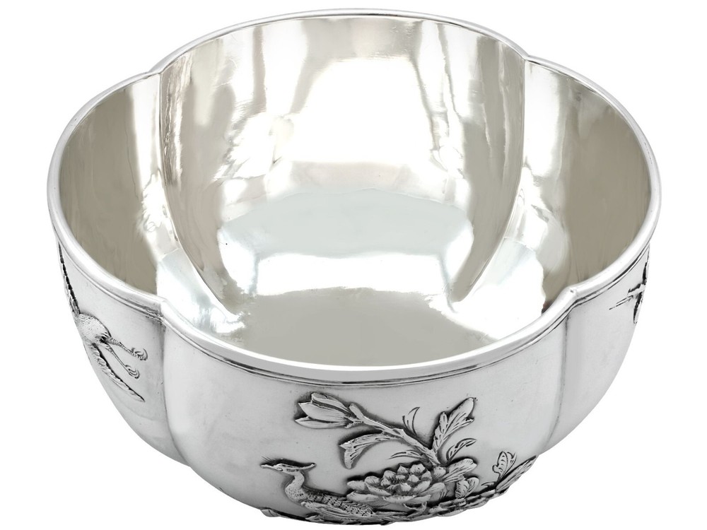 Antique Chinese Export Silver Bowl Circa 1900