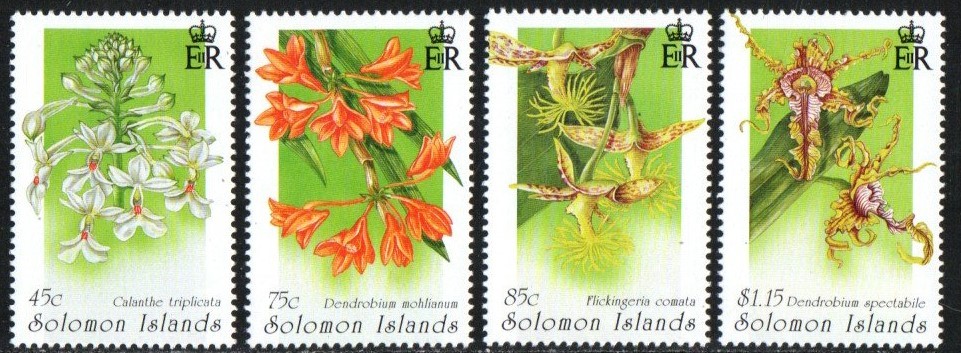 Solomon Islands Stamp 804-807  - Orchids