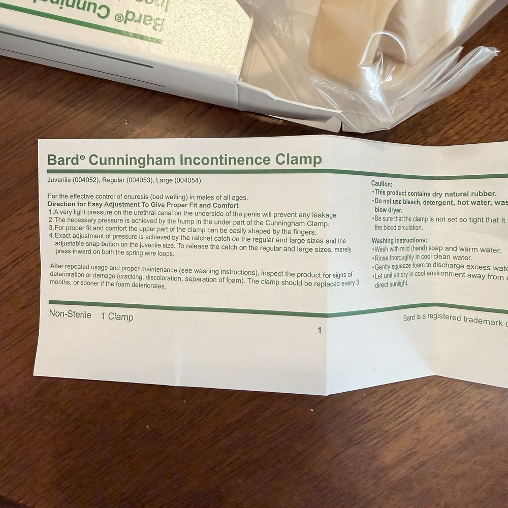 BARD Cunningham Penile Incontinence Clamp, Large 3" 004054 - FREE SHIPPING