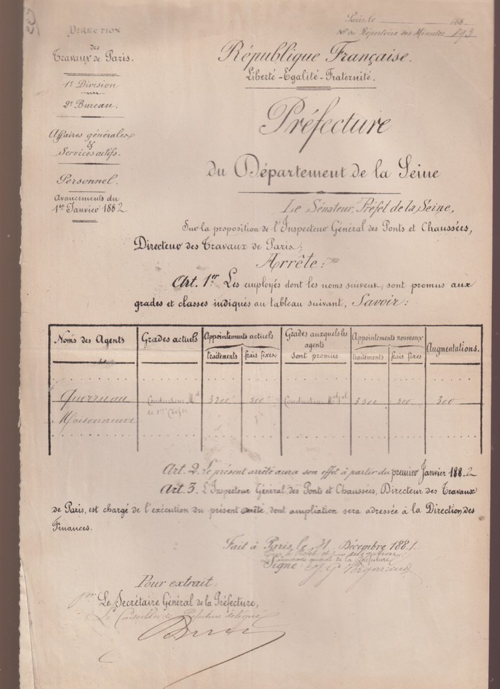 Rare Prefecture Of The Seine Station In 1882