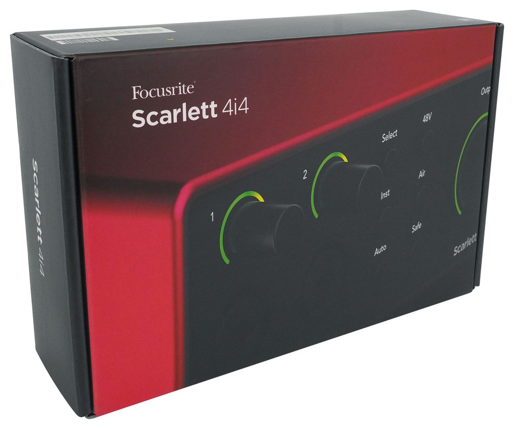 Focusrite Scarlett 4i4 4th Gen Studio Recording USB Audio Interface+Software+Mic
