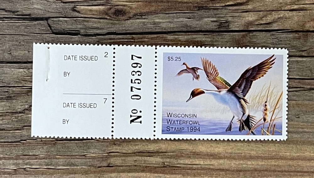 1994 WISCONSIN - LotP - State Duck Stamp - Mint OG NH **HUNTER TYPE**