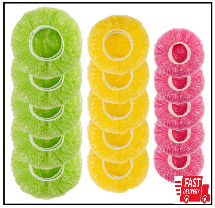 60Pcs Bowl Covers Reusable - Plastic Bowl Covers Elastic Reusable Fresh Keeping