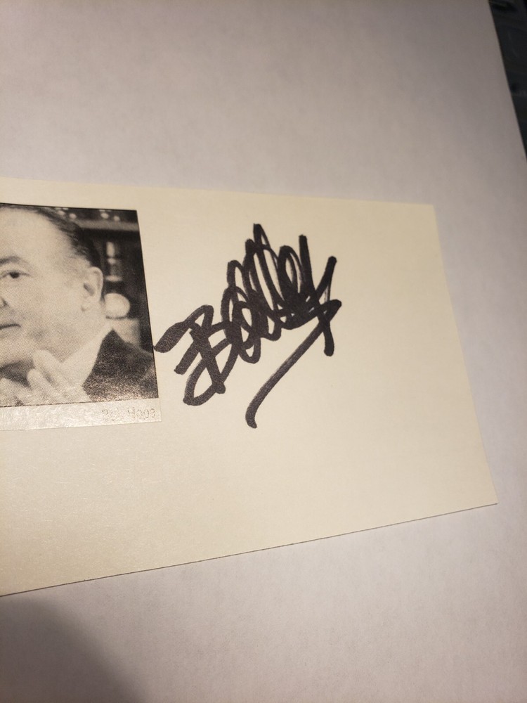 Bob Hope signed 3x5 index card Vintage