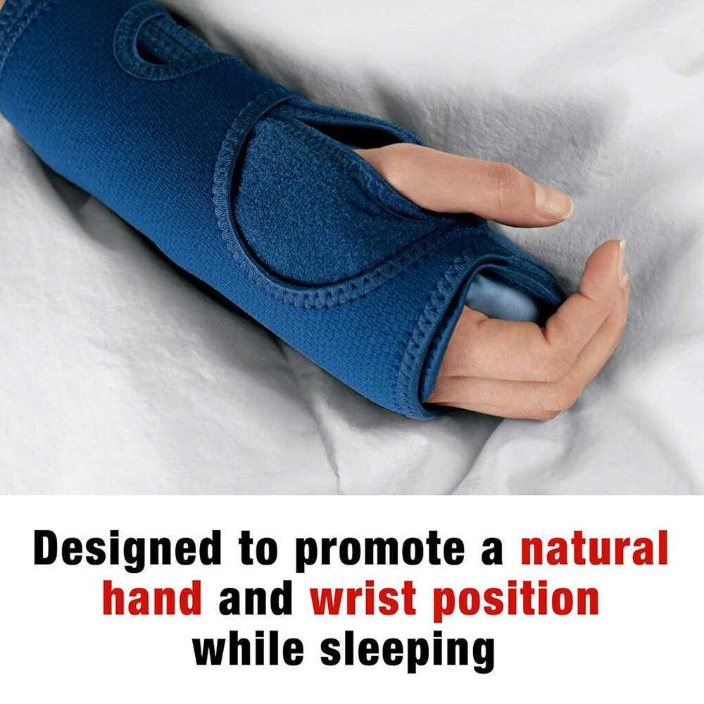 Night Wrist Sleep Support, Adjustable, Blue, Helps Provide Relief from Sympto...