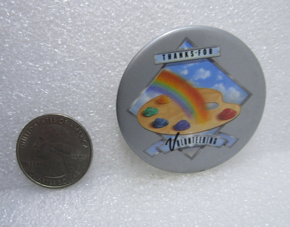 Thanks For Volunteering Button Pin