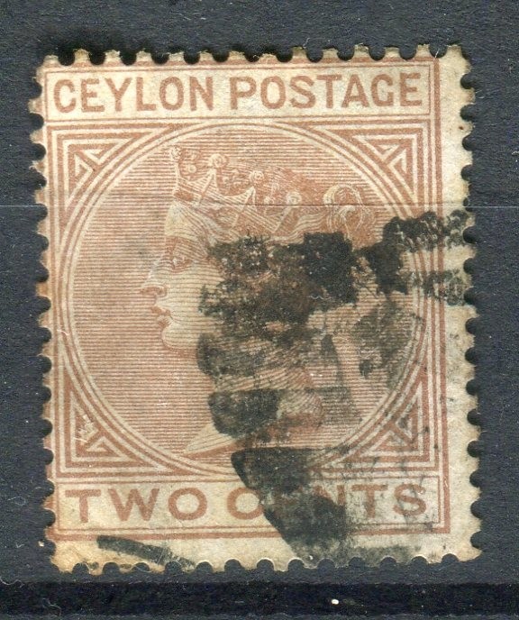 Ceylon SG121 1872-80 QV 2c pale brown used