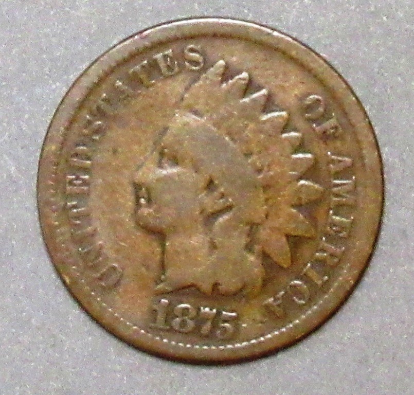 1875 Indian Head Cent Pleasing G
