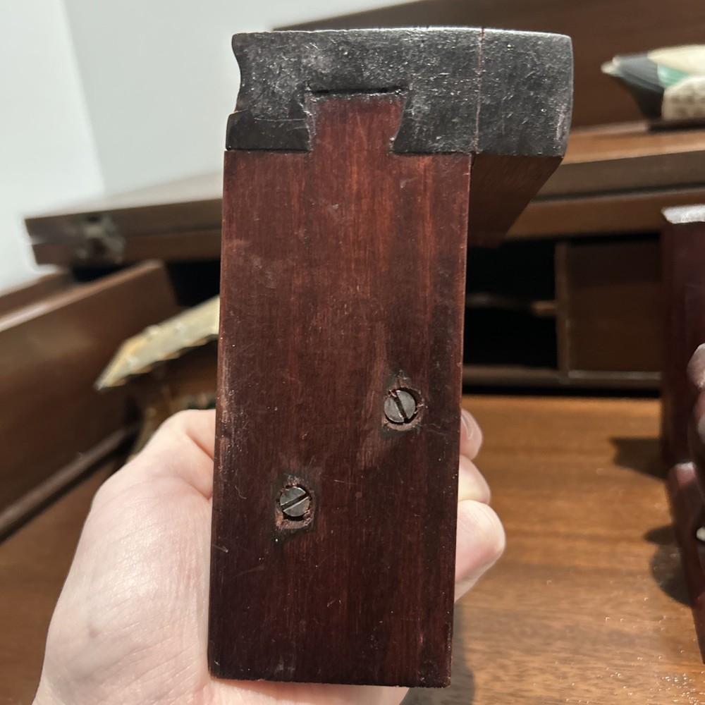 Pair Of Vintage Solid Wood Elephant Bookends