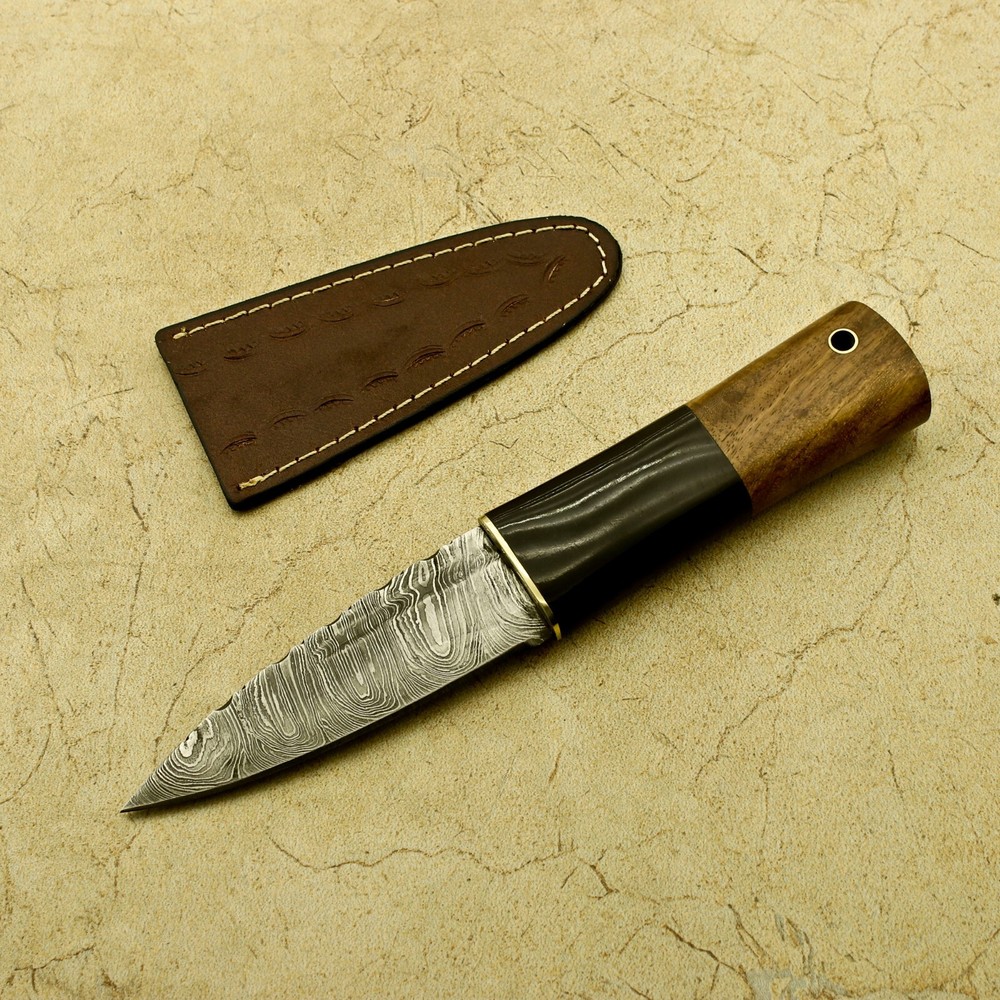 Celtic Scottish Dirk SGIAN DUBH DAGGER Bone Handle Knife.