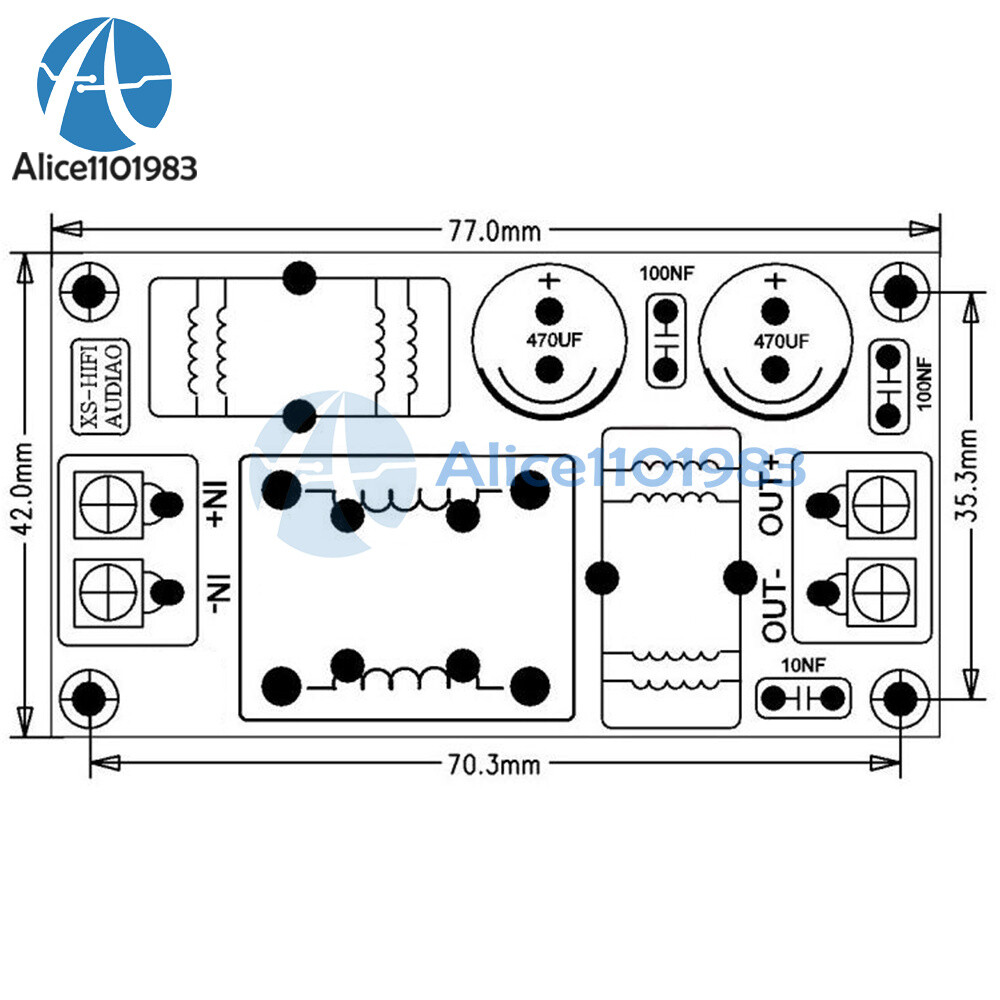 2A 4A 10A 20A DC Power Filter EMI Electromagnetic Interference Power Filtering