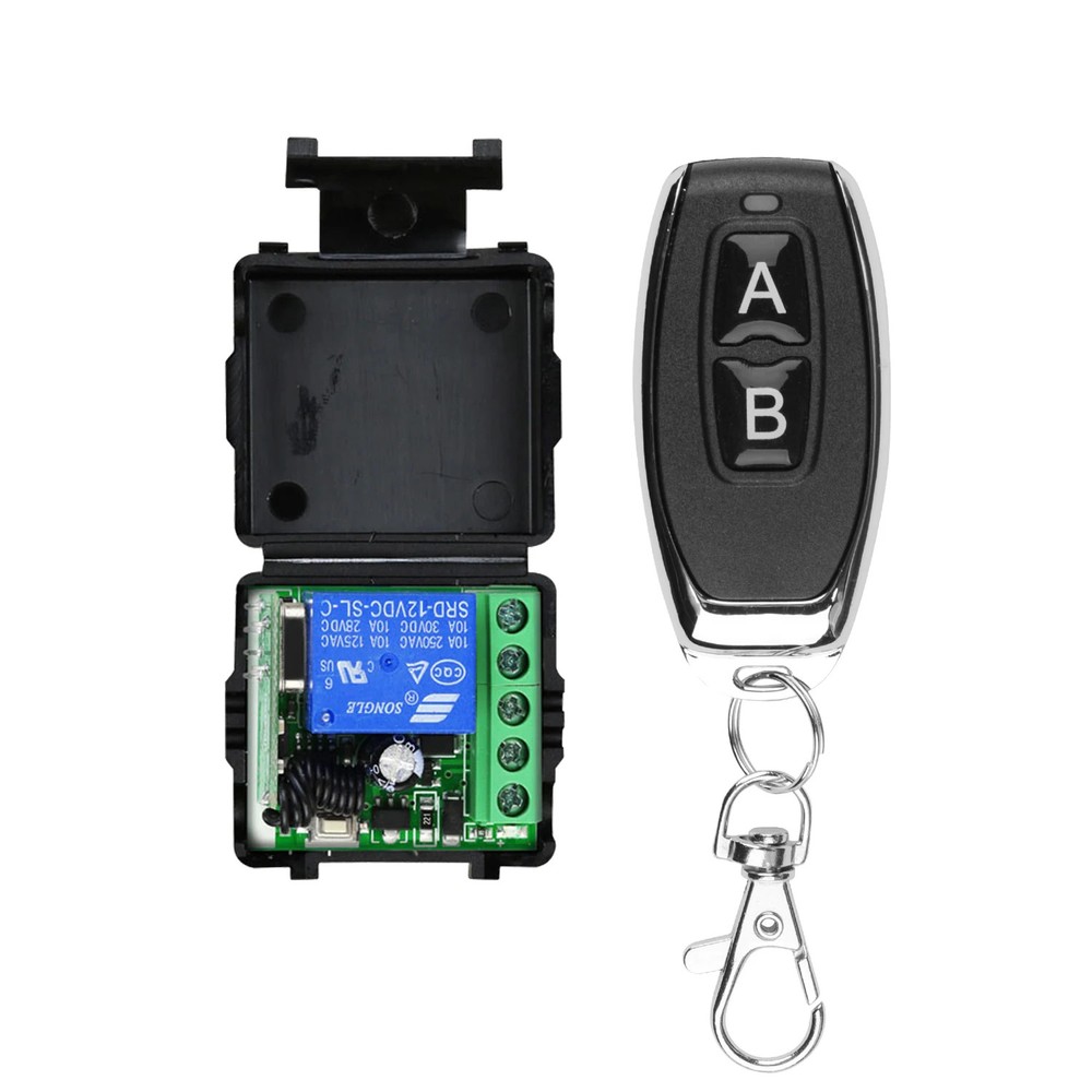 DC 12V 433MHz RF Wireless Remote Control Switch 1CH Receiver 2CH Transmitter