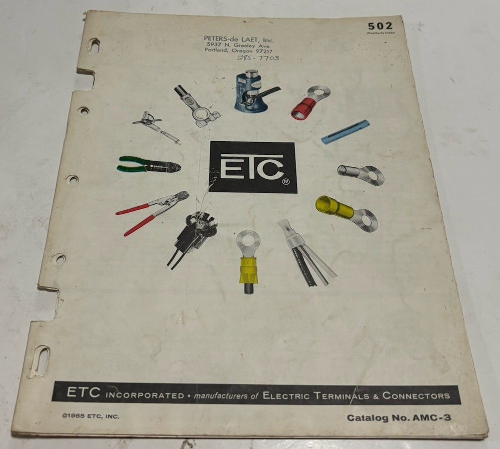 1965 ETC Electric Terminals & Connectors Catalog