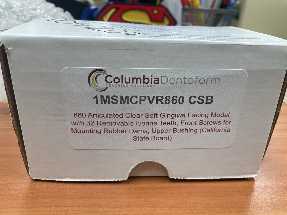 Columbia Dentoform 860 Dental Typodont Model 32pcs Removable Teeth Mounting Pole