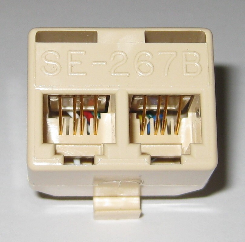 Suttle SE-267B Inline Modular T Adapter for 2 Line 4 Wire Telephone Jack