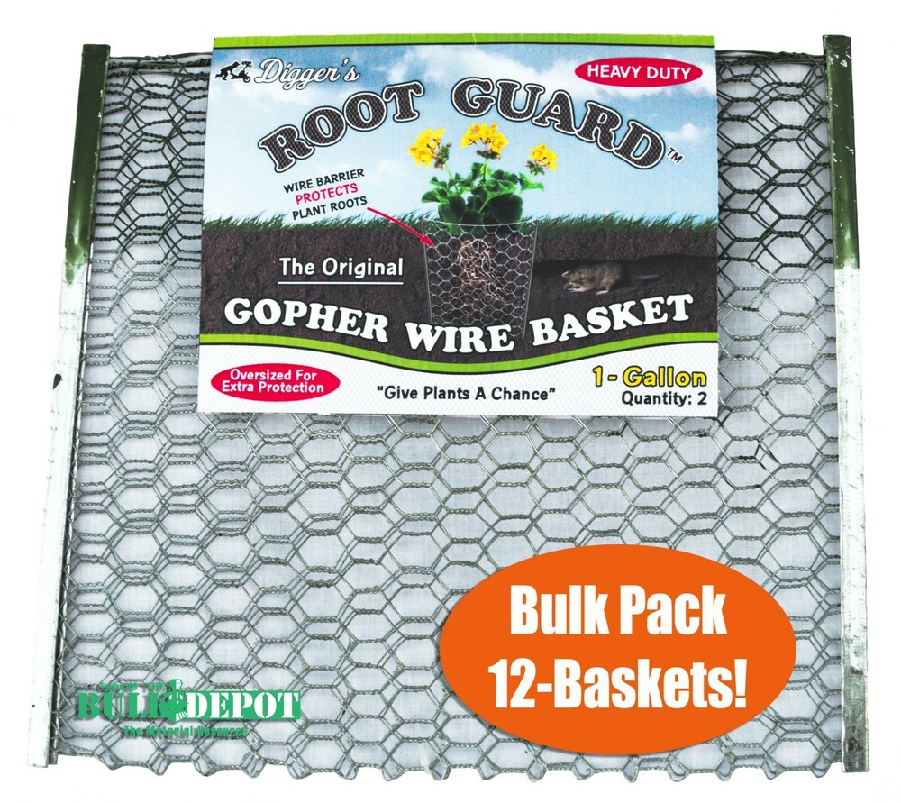 Gopher Guard, 1 gallon Gopher Baskets, Protect your plants, 12 quantity