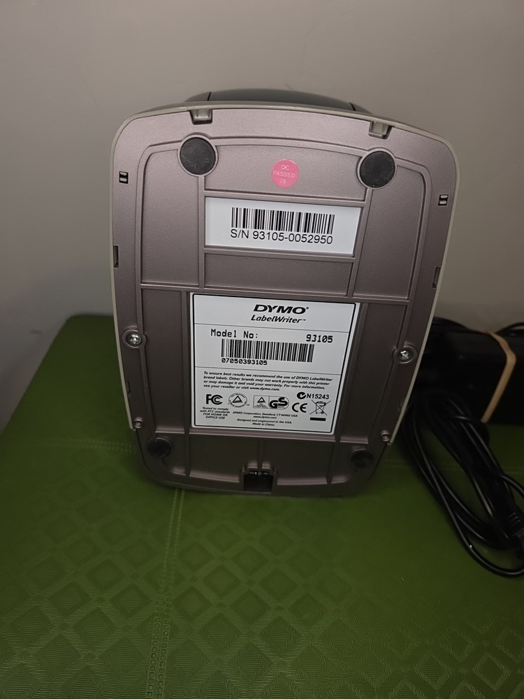 TESTED Dymo LabelWriter Duo 93105 Thermal Label Printer With Cables Adapter