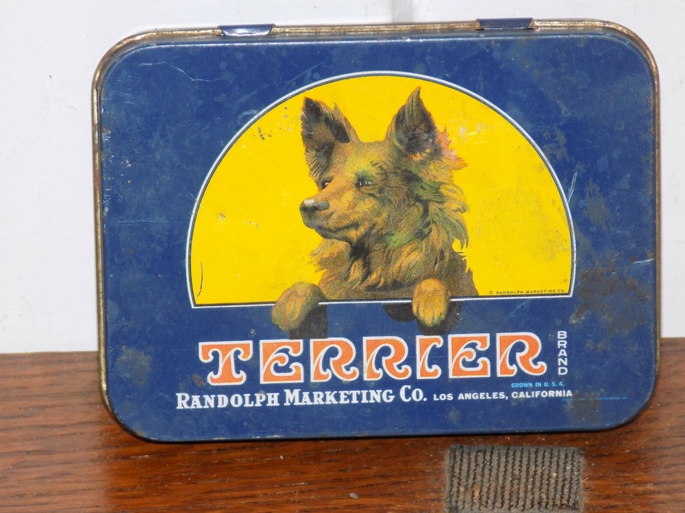 Vintage Terrier Brand Tin Advertising Box