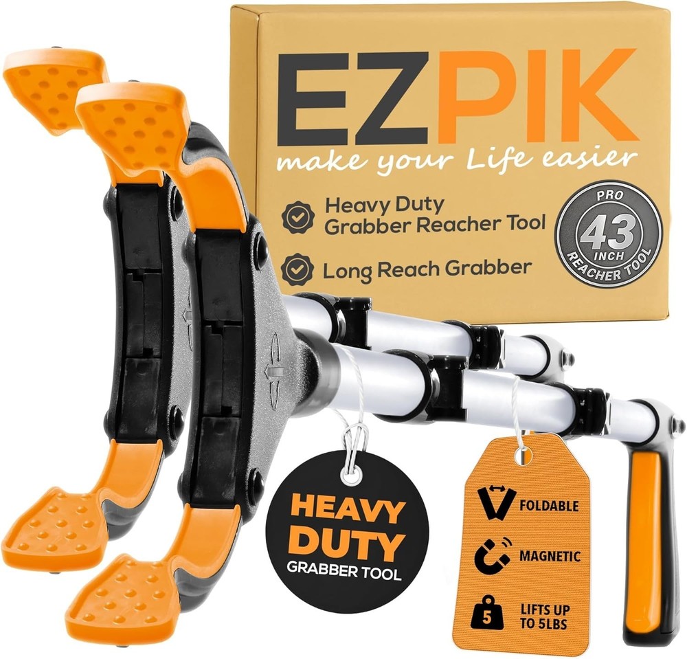 Lightweight 43" Grabber Reacher Tool for Elderly - 2 Pack