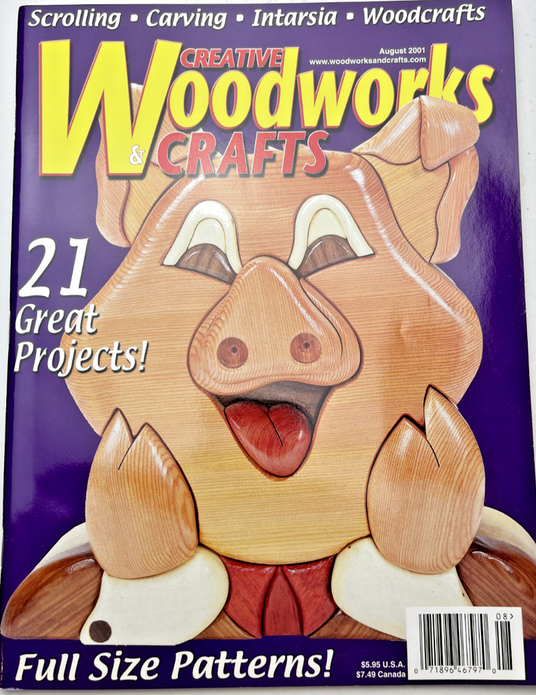 Scroll Saw Patterns Included! Creative Woodworks & Crafts Issue #79- 2001- NEW