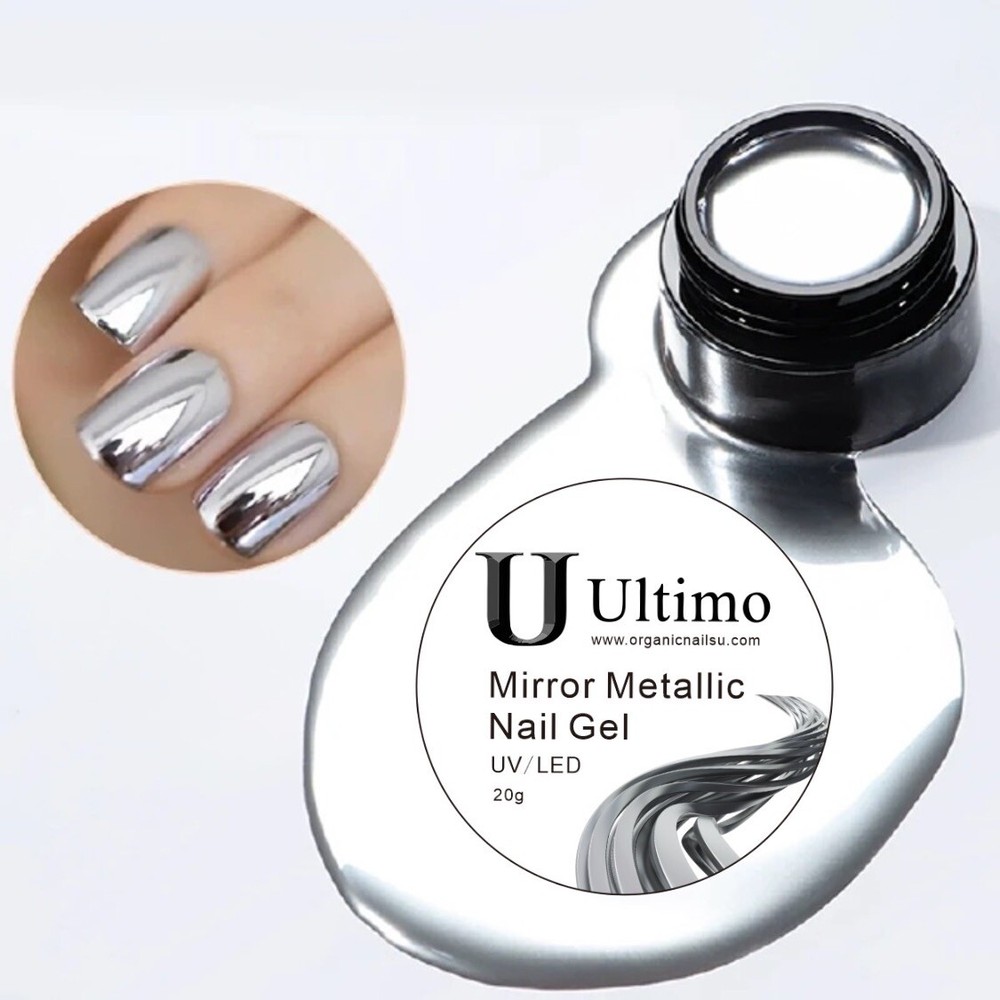 MIRROR gel metalic liner SILVER 20 Gramos