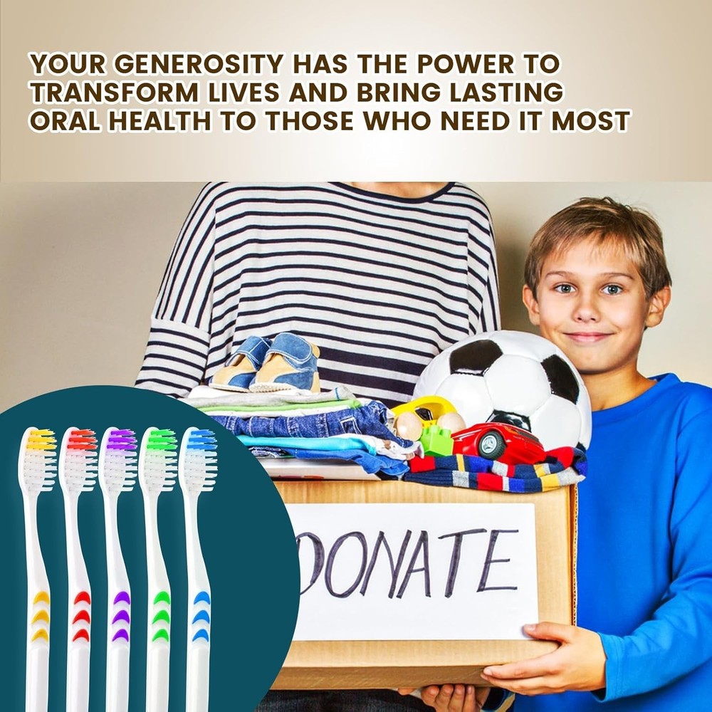 Individually Wrapped 50 PCS Soft Bristle Toothbrushes - Comfortable & Hygienic