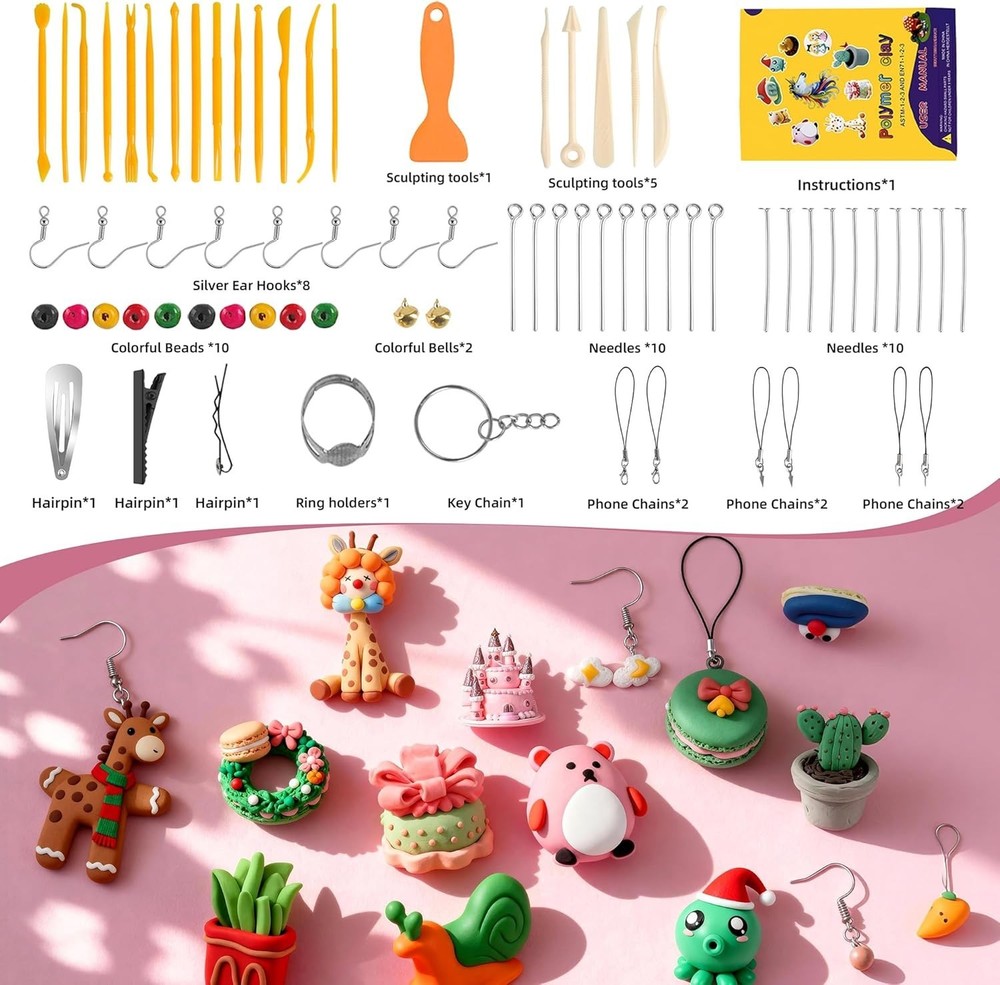 Complete 52-Color Modeling Clay Set with Tools & Accessories - Perfect Gift Idea