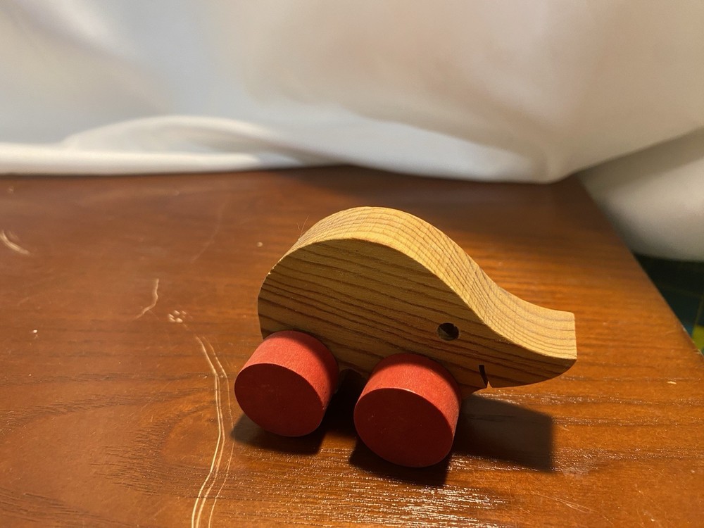 Vintage Wooden Mouse  Pull/Push Toy