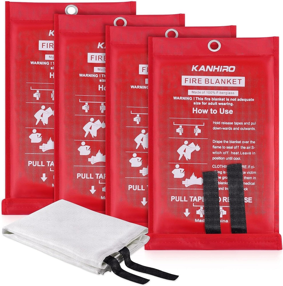 Fire Blanket, Emergency Fire Suppression Blanket for Home and Kitchen, Prepared