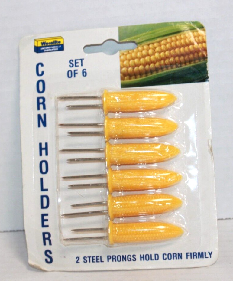 Wecolite Yellow Plastic Corn Cob Holders