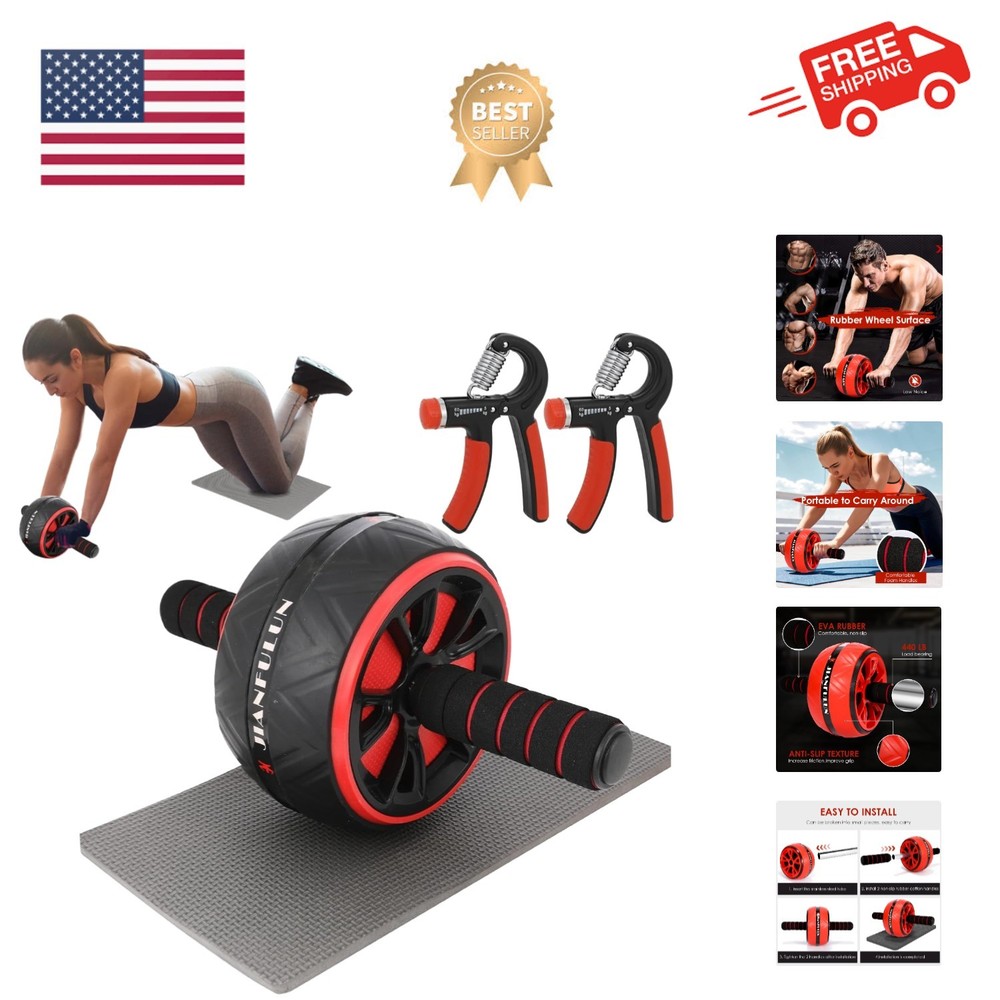 Ab Roller Wheel, Ab Workout Equipment for Abdominal & Core Strength Training,...