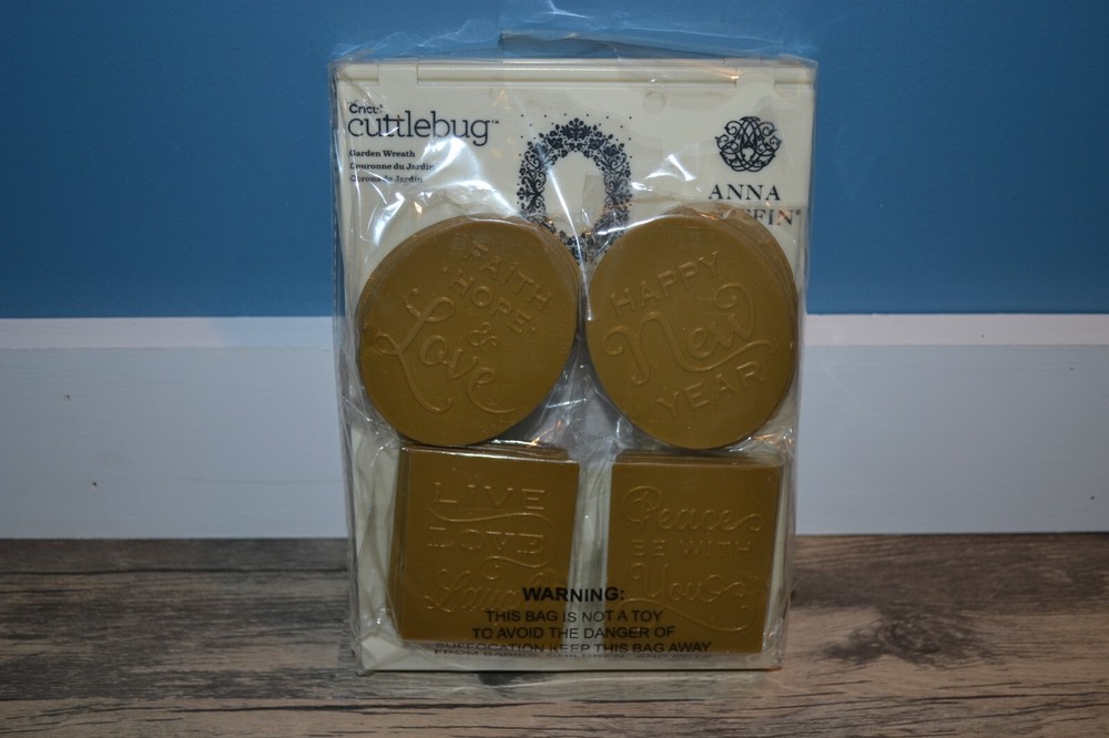 CRICUT CUTTLEBUG ANNA GRIFFIN GARDEN WREATH EMBOSSING FRAME FOLDERS SENTIMENTS