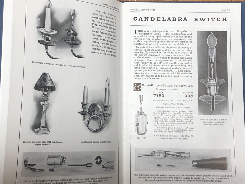 Cutler Hammer 1920's Push Button Specialties Catalog